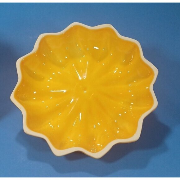 Majolica Pottery  Pumpkin Tureen Candy Dish Cookie Jar Bowl Lid Olfaire Portugal - Picture 10 of 14